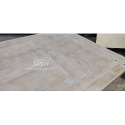Table Style Industriel en chêne massif avec 2 allonges