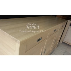 Buffet bas 3 portes en chêne massif