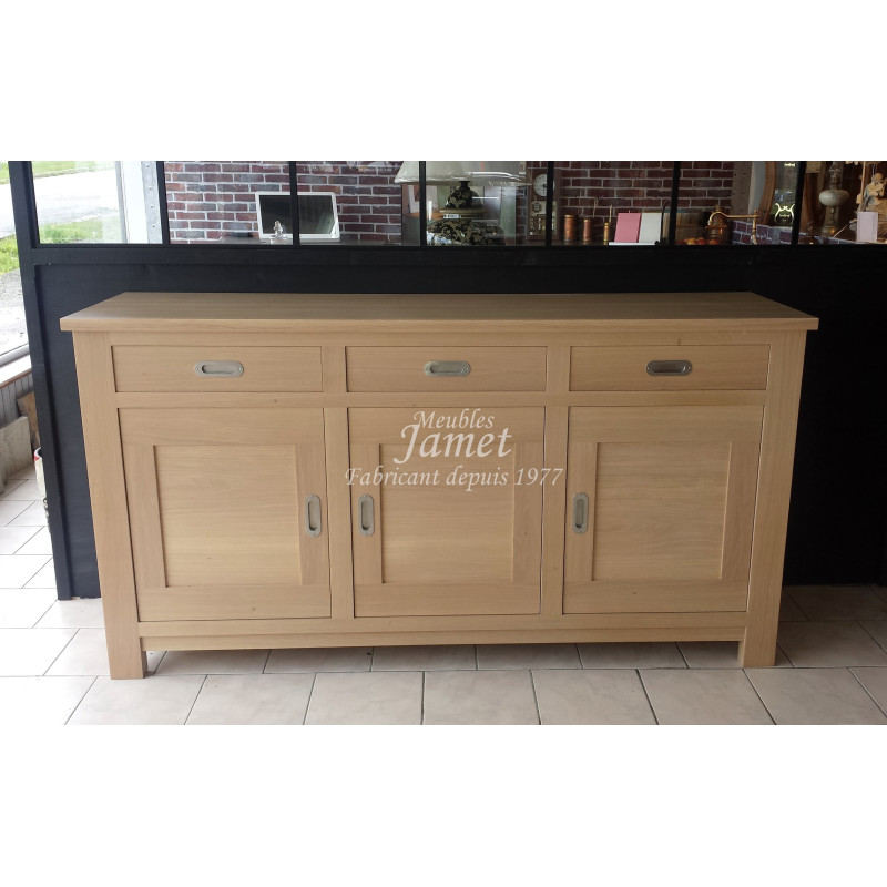 Buffet bas 3 portes en chêne massif