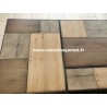 Table basse relevable dessus Patchwork de chêne