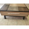 Table basse relevable dessus Patchwork de chêne