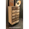 Chiffonnier Style PATCHWORK de chêne Réf. A2947 PC
