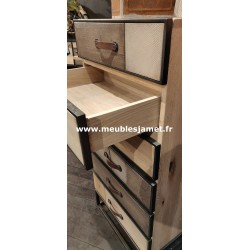 Chiffonnier Style PATCHWORK de chêne Réf. A2947 PC