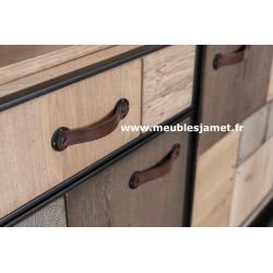 Meubles bas Style PATCHWORK 3 portes 2 tiroirs