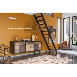 Meubles bas Style PATCHWORK 3 portes 2 tiroirs