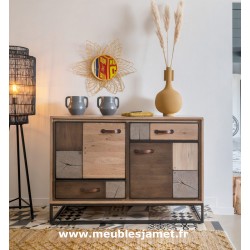 Buffet bas  2 portes Style PATCHWORK A2942 PC