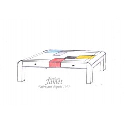 Table basse PATCHWORK de couleur HONORINE