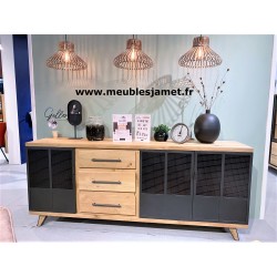 Meuble bas Style Contemporain bois et métal Réf. GAL40 C
