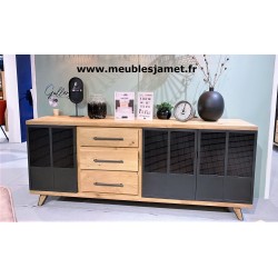 Meuble bas Style Contemporain bois et métal Réf. GAL40 C