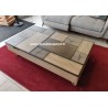 Table basse 2 plateaux relevable à roulettes