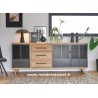 Meuble bas Style Contemporain bois et métal Réf. GAL40 C