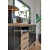 Meuble bas Style Contemporain bois et métal Réf. GAL40 C