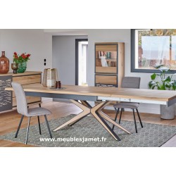 Table chêne et métal sur mesure 
