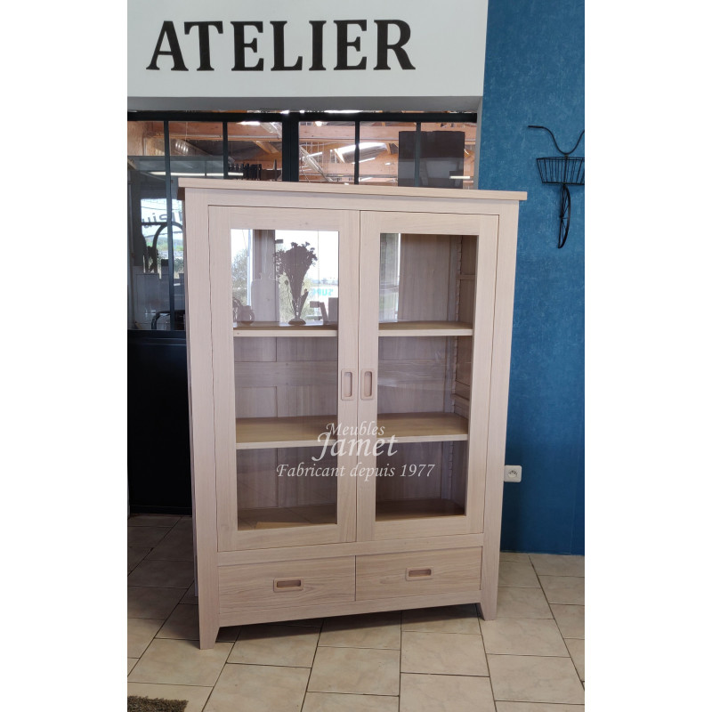 Vitrine Contemporaine Chêne massif Réf.  MEVITE