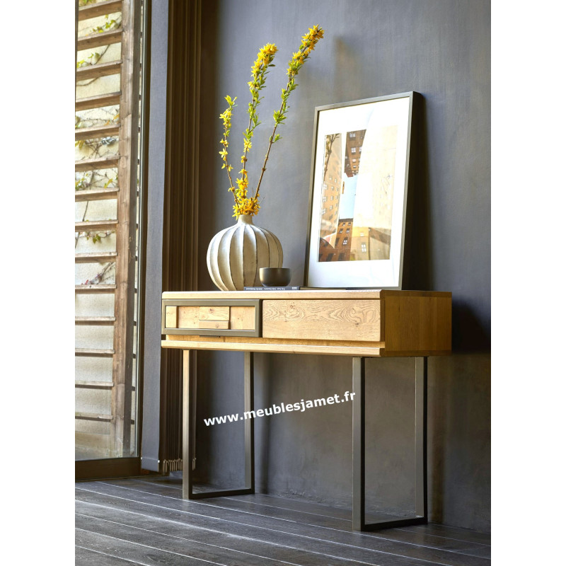 Console table Chêne et métal Réf. PRI79 C