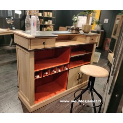 Meuble bar bois et métal A 5212