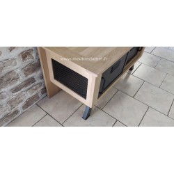 Porte-Manteaux Style contemporain chêne et métal A 5213 A