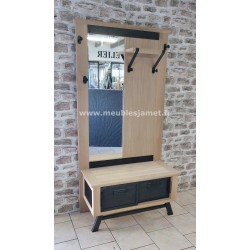 Porte-Manteaux Style contemporain chêne et métal Réf. A 5213 A