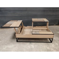 Table basse deux plateaux relevables PATCHWORK Réf. A2994P