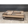 Table basse deux plateaux relevables PATCHWORK Réf. A2994P