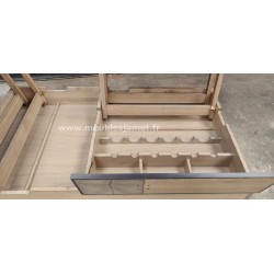 Table basse deux plateaux relevables PATCHWORK Réf. A2994P