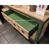 Commode 3 tiroirs Style Industriel A EU34 VERT