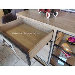 Meuble bas 3 portes + 2 tiroirs Style PATCHWORK 