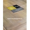 Table carrée style Industriel 4 volets
