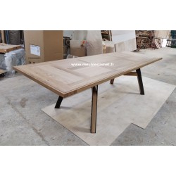 Table Contemporaine Chêne et Métal Réf. MALAKOFF