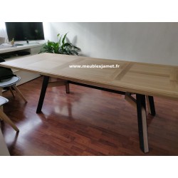 Table Contemporaine Chêne et Métal Réf. MALAKOFF