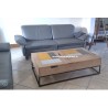 Table basse Deux Plateaux relevables Chêne et Métal COUTERNON