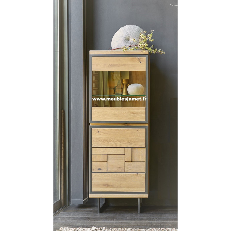 Colonne Style Contemporain Chêne et Métal Réf. PRI12 C