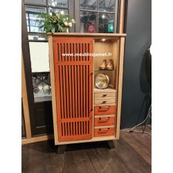 Vitrine Style Industriel Bois et Métal A 5647 A