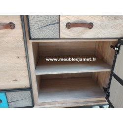 Meuble d'entrée PATCHWORK Bleu Azur LE RELECQ KERHUON