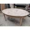 Table Ovale en chêne dessus PATCHWORK Réf. VALFRAMBERT
