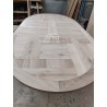 Table Ovale en chêne dessus PATCHWORK Réf. VALFRAMBERT