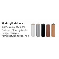 Jeu de 4 Pieds Cylindriques  Hauteur 20 cm