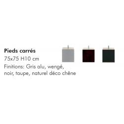 Jeu de 4 Pieds Carrés Hauteur 10 cm