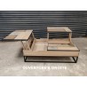 Table basse deux plateaux relevables PATCHWORK A2994P