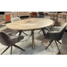 Table Carrée à volets dessus PATCHWORK de chêne Réf.A2916P