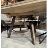 Table Carrée à volets dessus PATCHWORK de chêne Réf.A2916P