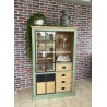 Meuble Vitrine Style Industriel Chêne et métal Réf.EU24 Olive