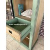 Meuble Vitrine Style Industriel Chêne et métal Réf.EU24 Olive