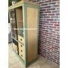 Meuble Vitrine Style Industriel Chêne et métal Réf.EU24 Olive