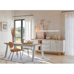 Meuble bas 4 portes style contemporain en chêne Réf. HAV40C