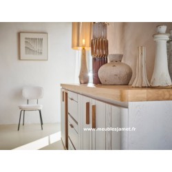 Meuble bas 4 portes style contemporain en chêne Réf. HAV40C