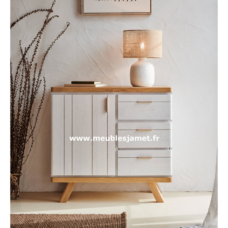 Petit meuble bas en chêne Style Contemporain Réf. HAV50C