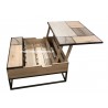 Table basse Carrée  PATCHWORK 1 plateau relevable Réf. A2993P