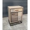 Petit meuble 1 porte 1 tiroir Style PATCHWORK Réf. GRAVIGNY
