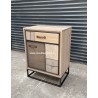 Petit meuble 1 porte 1 tiroir Style PATCHWORK GRAVIGNY